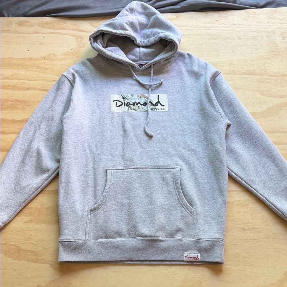 Diamond Supply Co. Heather Gray Logo Pullover Hoodie